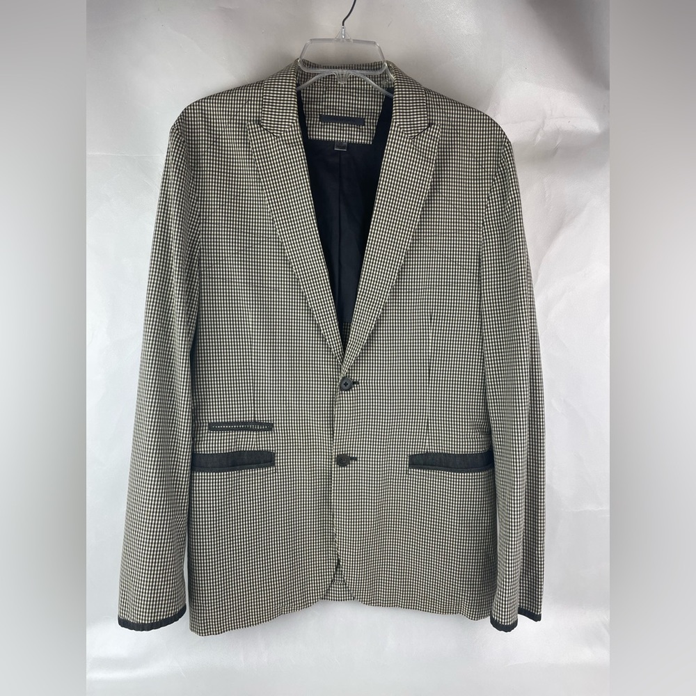 John Varvatos Paild Jacket Black & White Sz 50